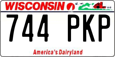 WI license plate 744PKP