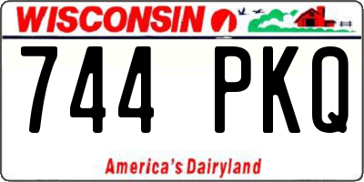 WI license plate 744PKQ