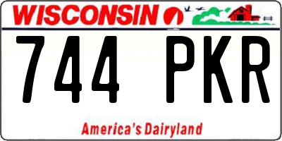 WI license plate 744PKR