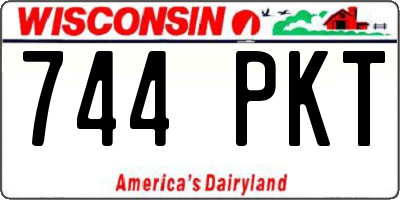 WI license plate 744PKT