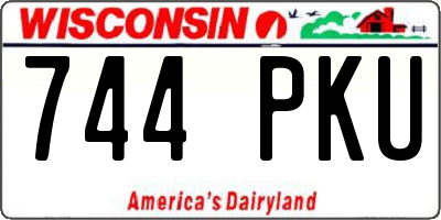WI license plate 744PKU