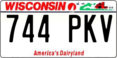 WI license plate 744PKV