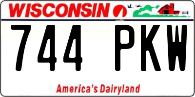 WI license plate 744PKW