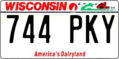 WI license plate 744PKY