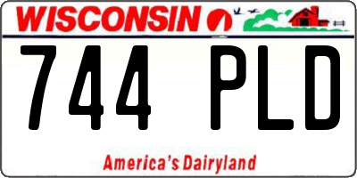 WI license plate 744PLD