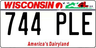 WI license plate 744PLE