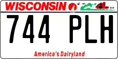 WI license plate 744PLH