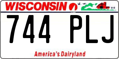 WI license plate 744PLJ