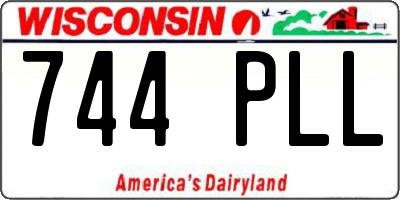 WI license plate 744PLL