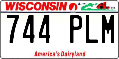 WI license plate 744PLM