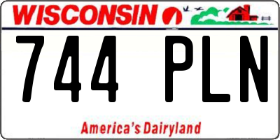 WI license plate 744PLN
