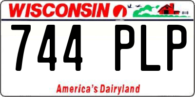 WI license plate 744PLP