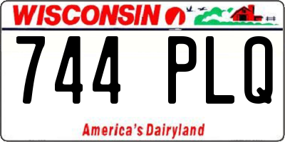 WI license plate 744PLQ