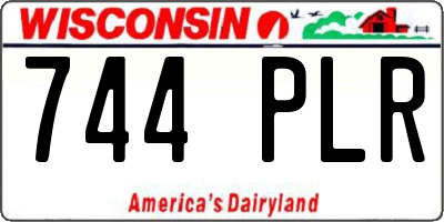 WI license plate 744PLR