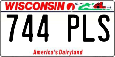 WI license plate 744PLS