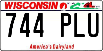 WI license plate 744PLU