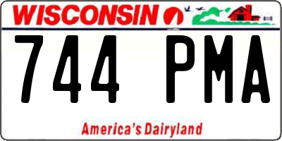 WI license plate 744PMA