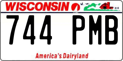 WI license plate 744PMB