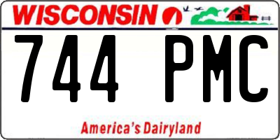 WI license plate 744PMC