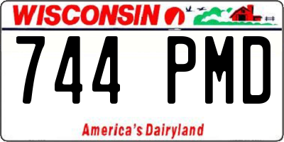 WI license plate 744PMD