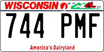 WI license plate 744PMF