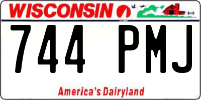 WI license plate 744PMJ