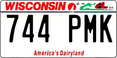 WI license plate 744PMK