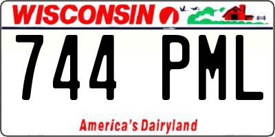 WI license plate 744PML