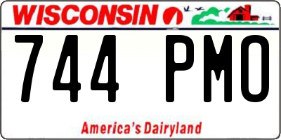 WI license plate 744PMO