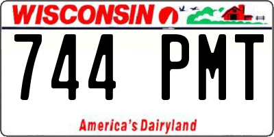 WI license plate 744PMT