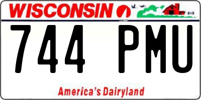 WI license plate 744PMU