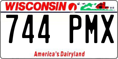 WI license plate 744PMX
