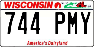 WI license plate 744PMY