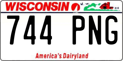 WI license plate 744PNG