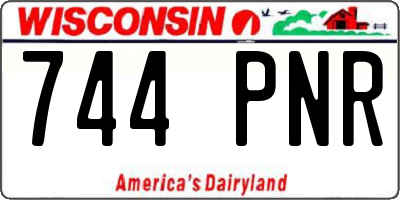 WI license plate 744PNR
