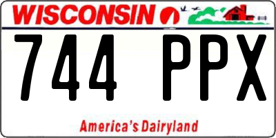 WI license plate 744PPX