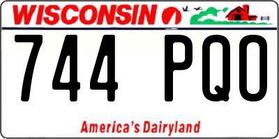 WI license plate 744PQO