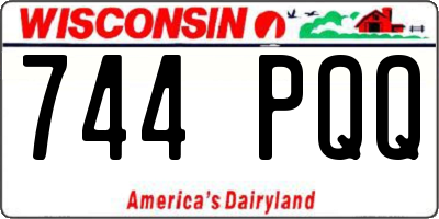 WI license plate 744PQQ