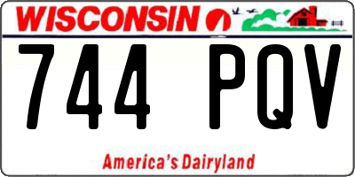 WI license plate 744PQV