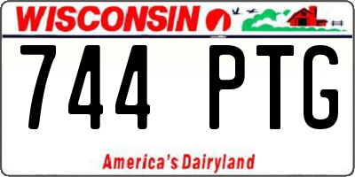 WI license plate 744PTG