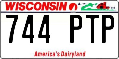 WI license plate 744PTP