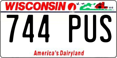 WI license plate 744PUS