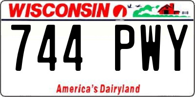 WI license plate 744PWY