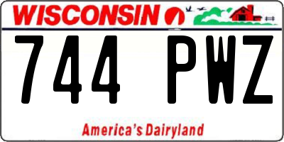WI license plate 744PWZ