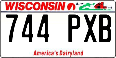 WI license plate 744PXB