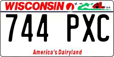 WI license plate 744PXC