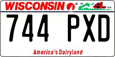 WI license plate 744PXD