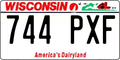 WI license plate 744PXF