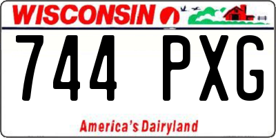 WI license plate 744PXG