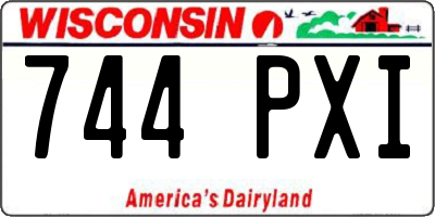 WI license plate 744PXI